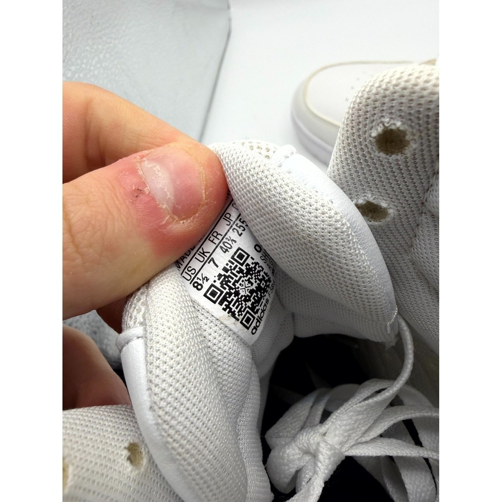 Adidas Hoops 3.0 Mid HP7940 Womens 8.5 Sneaker Cloud White Metal Gray Shoes - Picture 8 of 9